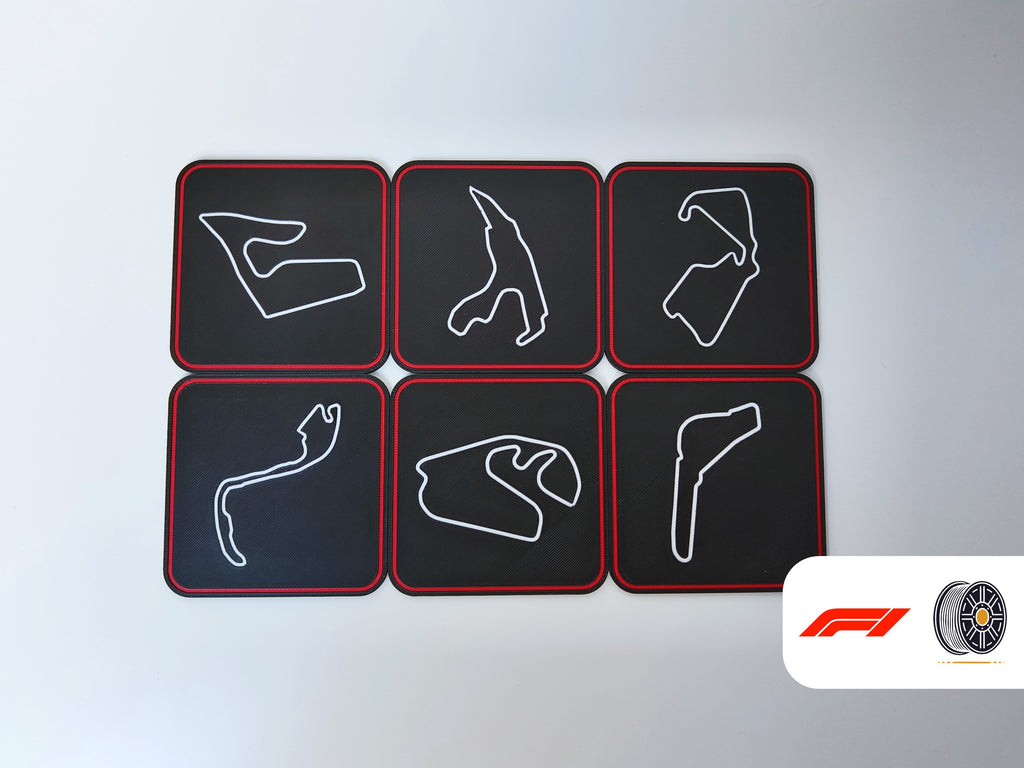 F1 coasters and holder