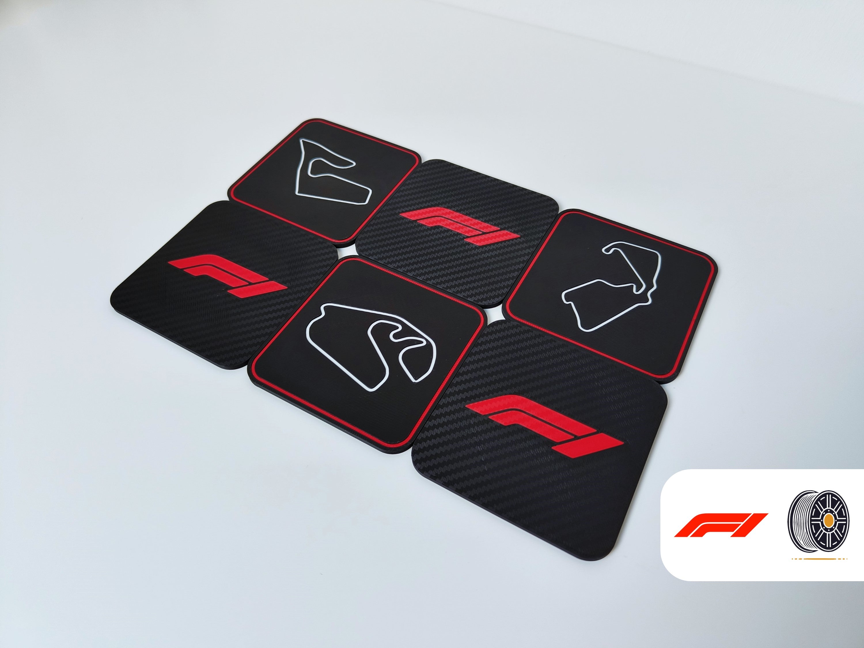 F1 coasters and holder