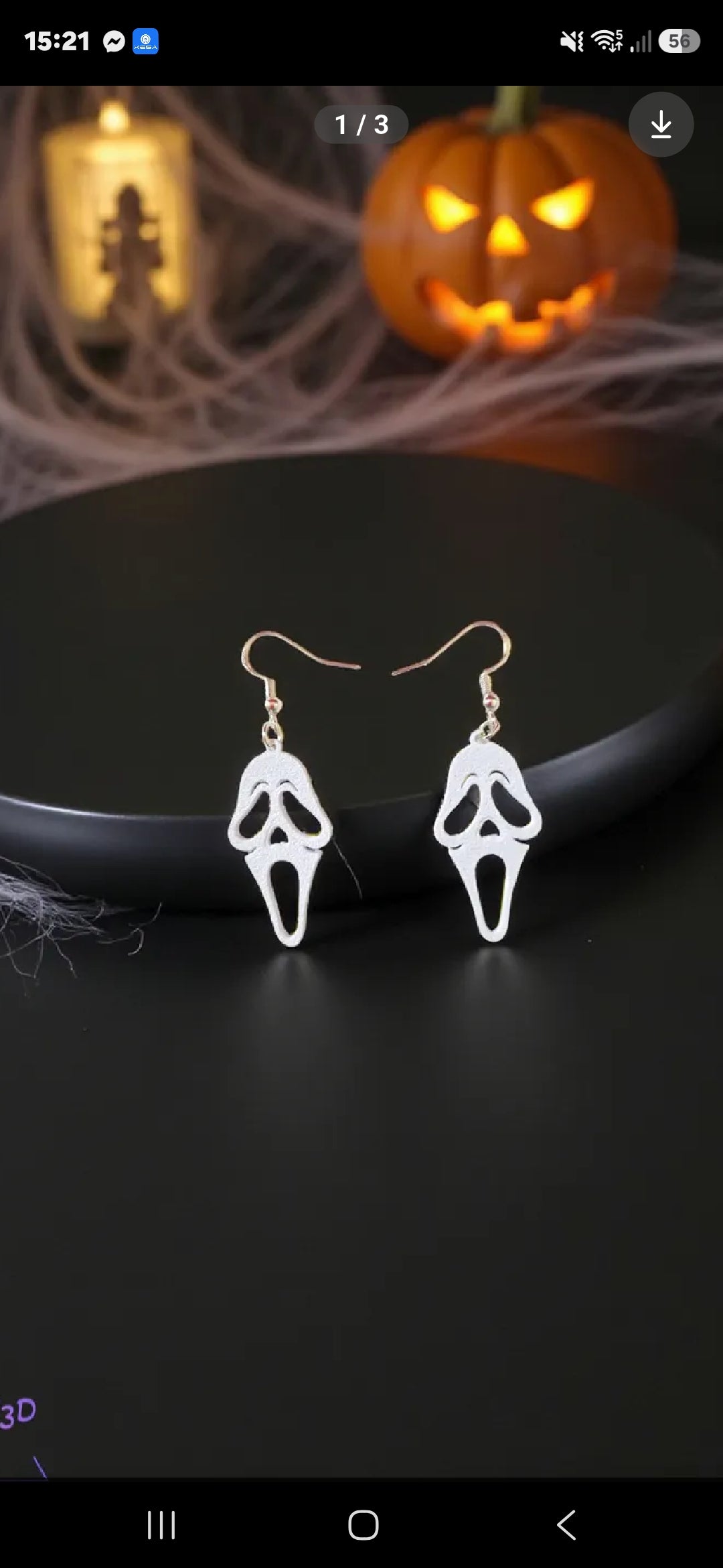 3 Halloween earrings