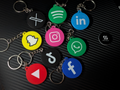 Social nfc tag keyrings