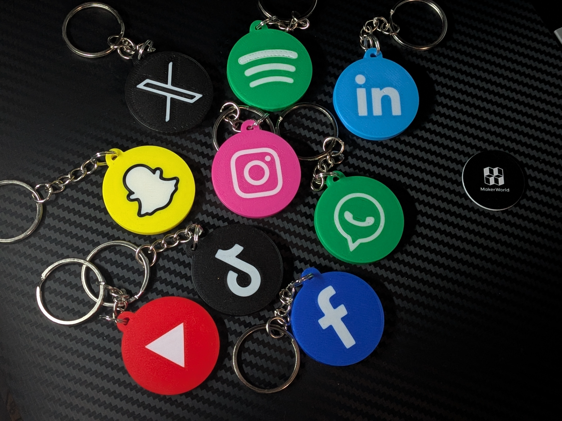Social nfc tag keyrings