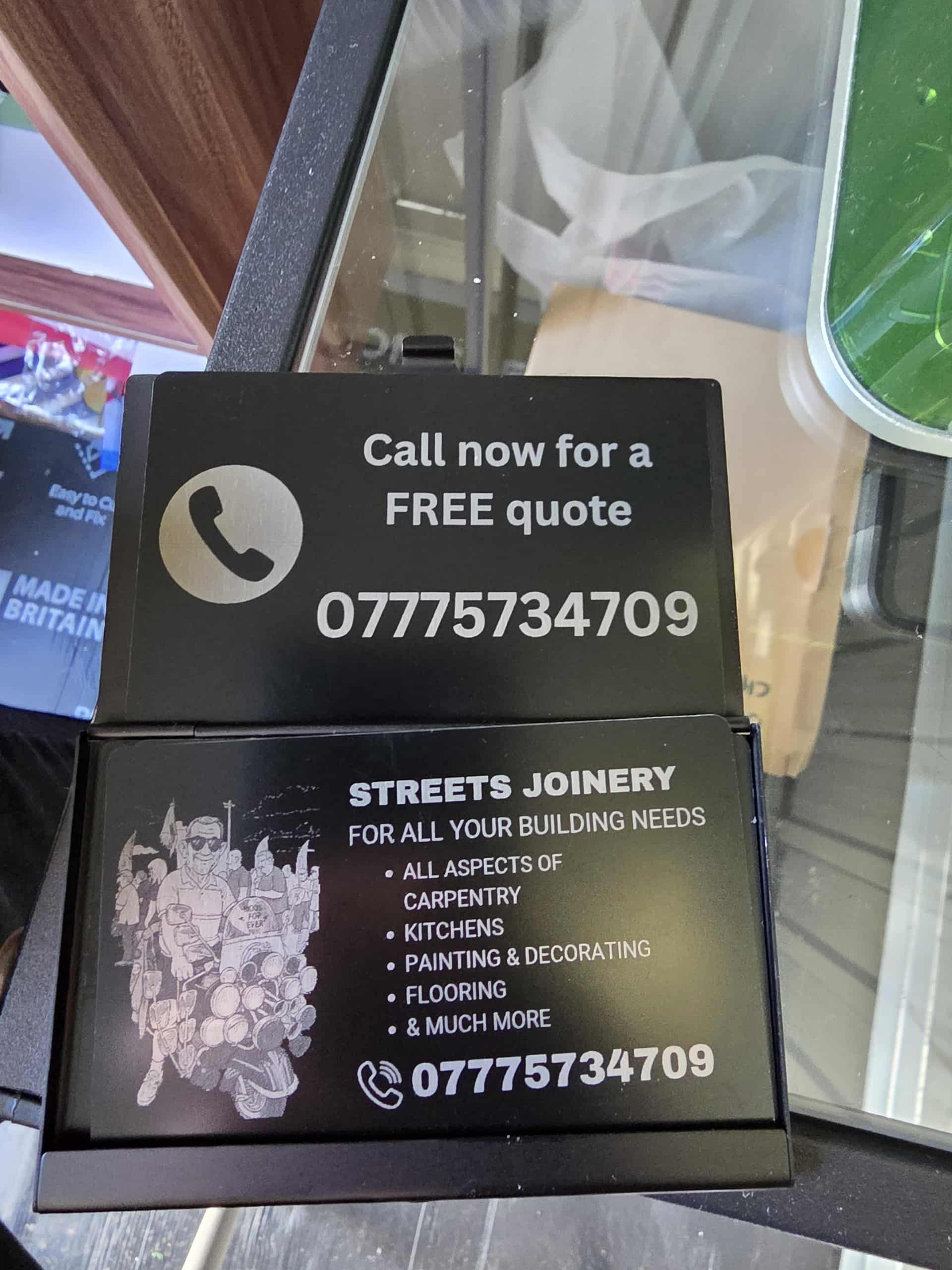 Aluminium business cards
