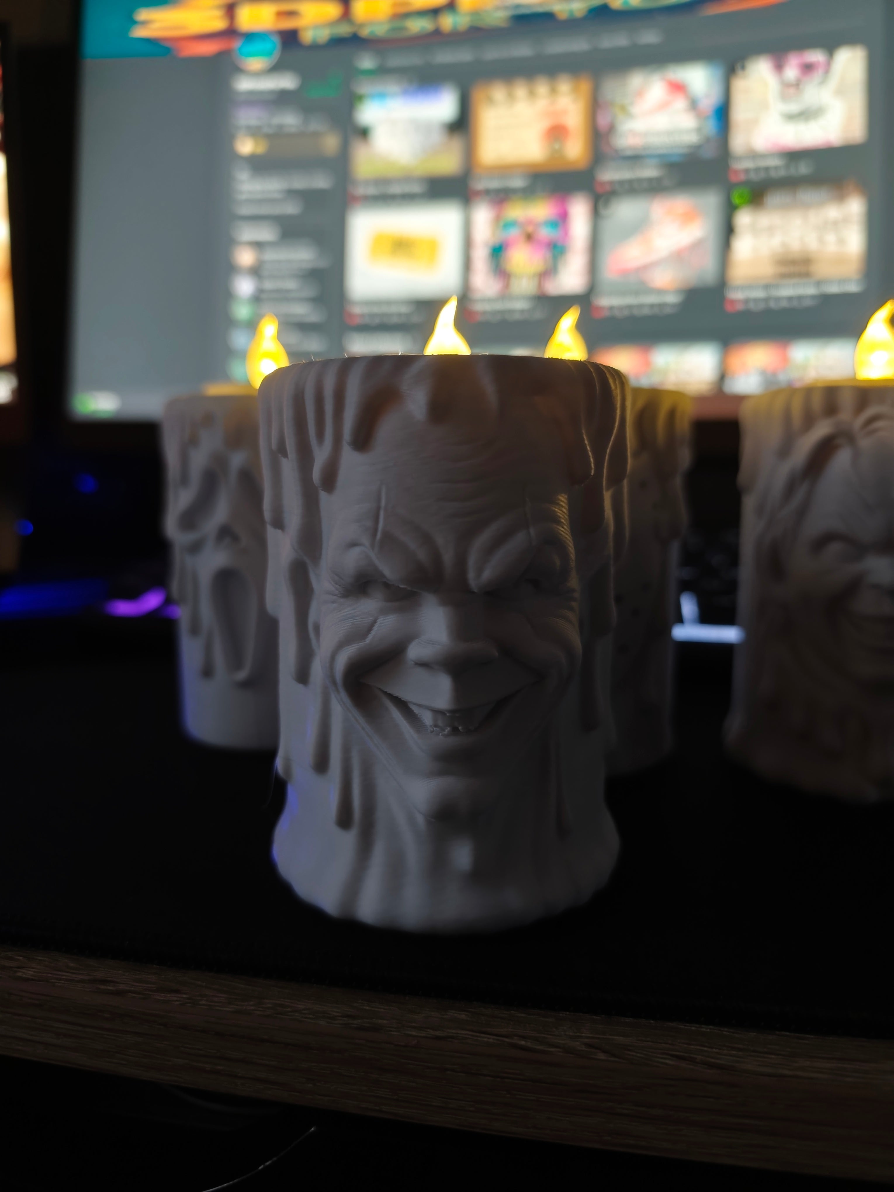 Horror candle holder