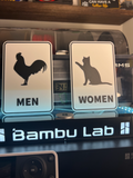 Funny toilet signs