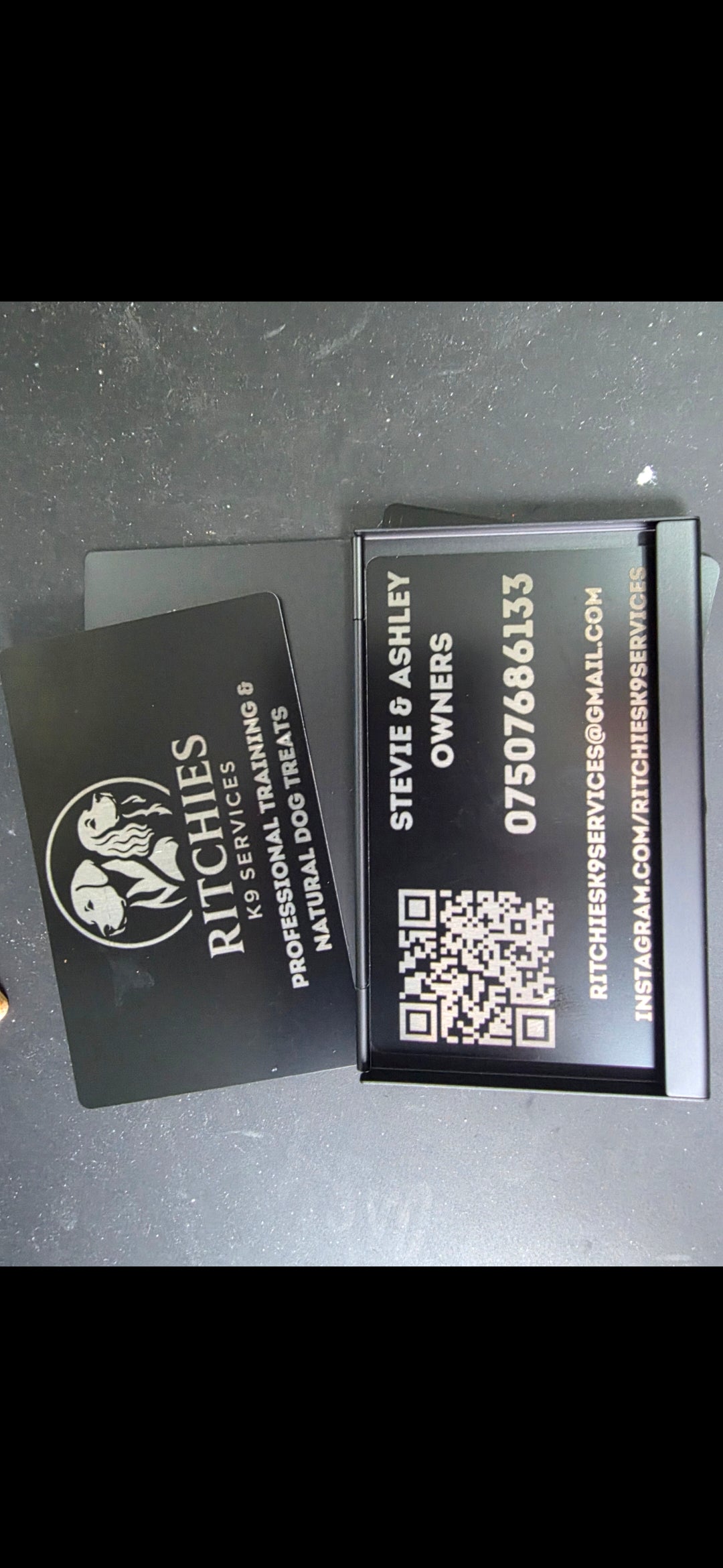 Aluminium business cards