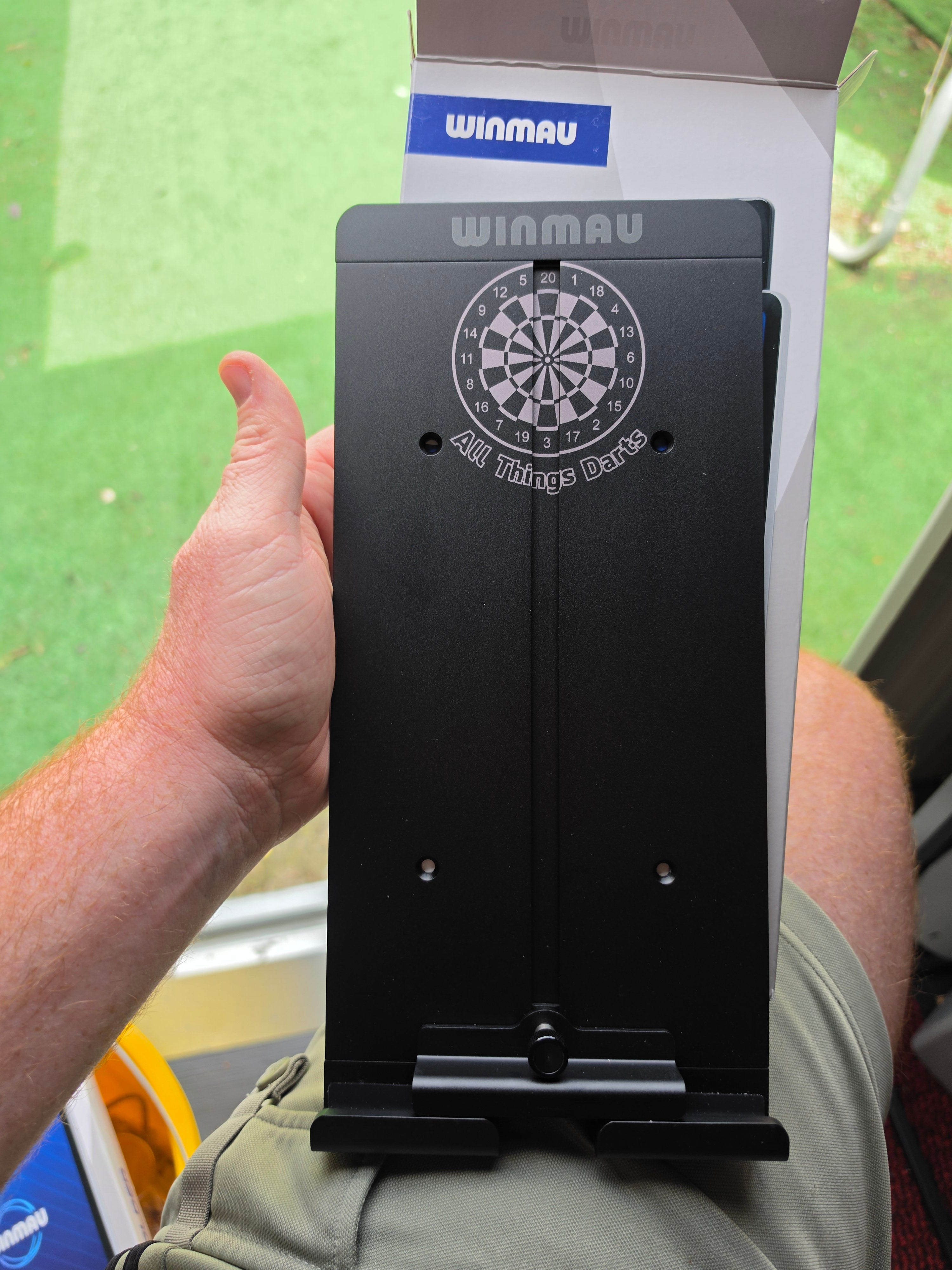 Engraved Winmau device holder