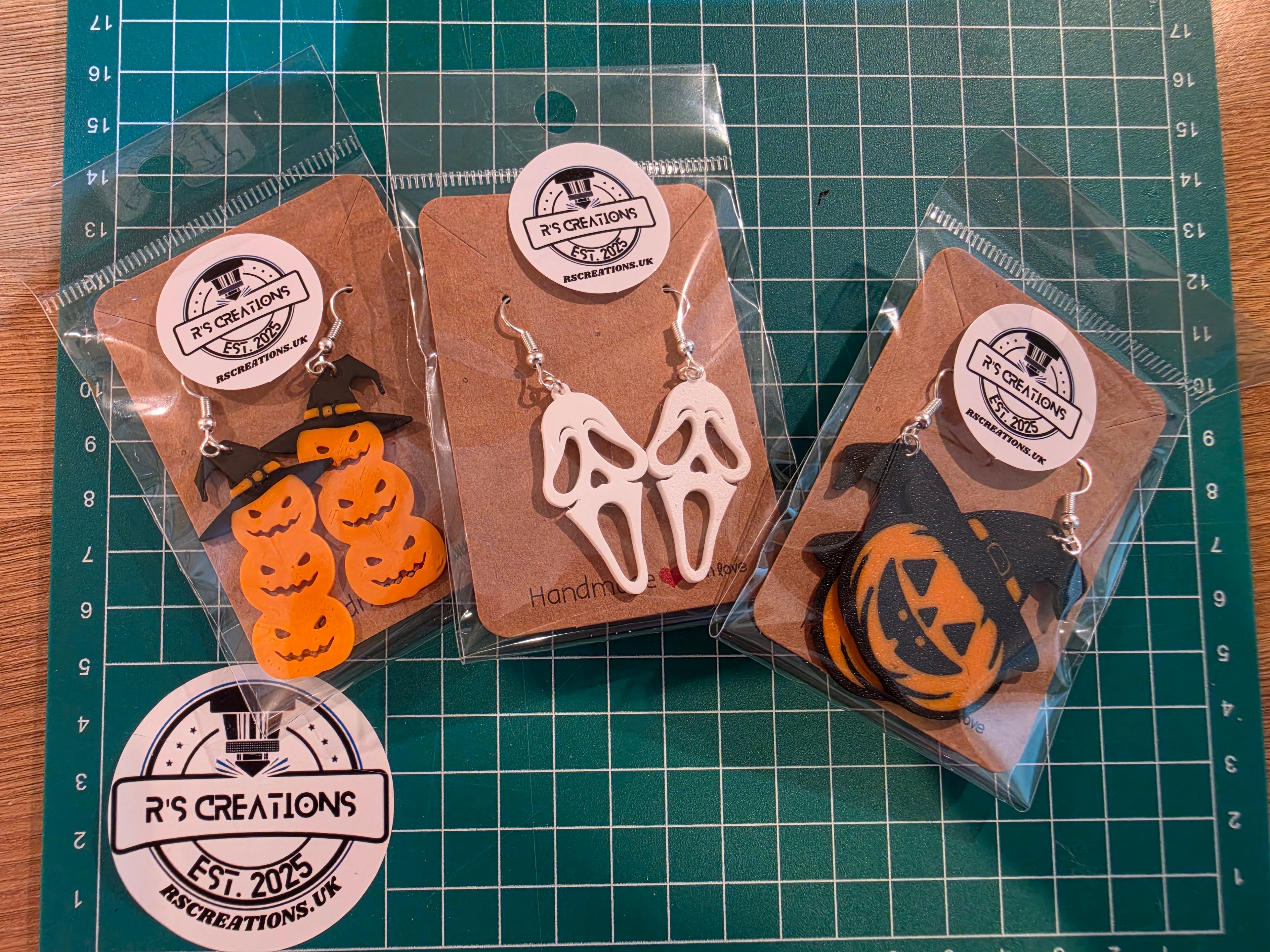 3 Halloween earrings