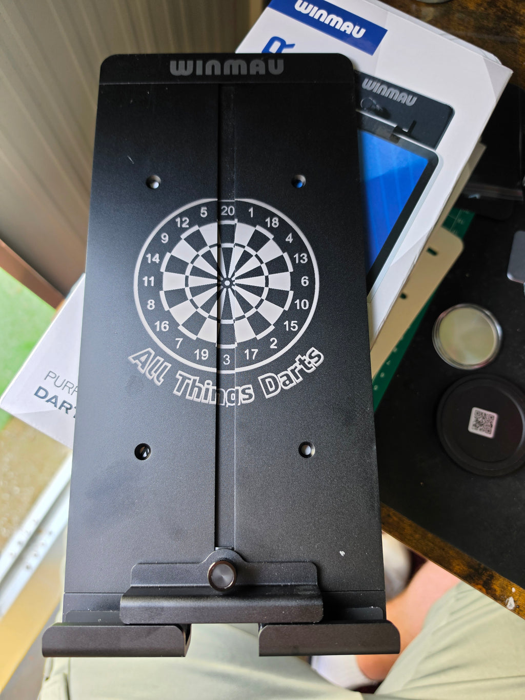 Engraved Winmau device holder