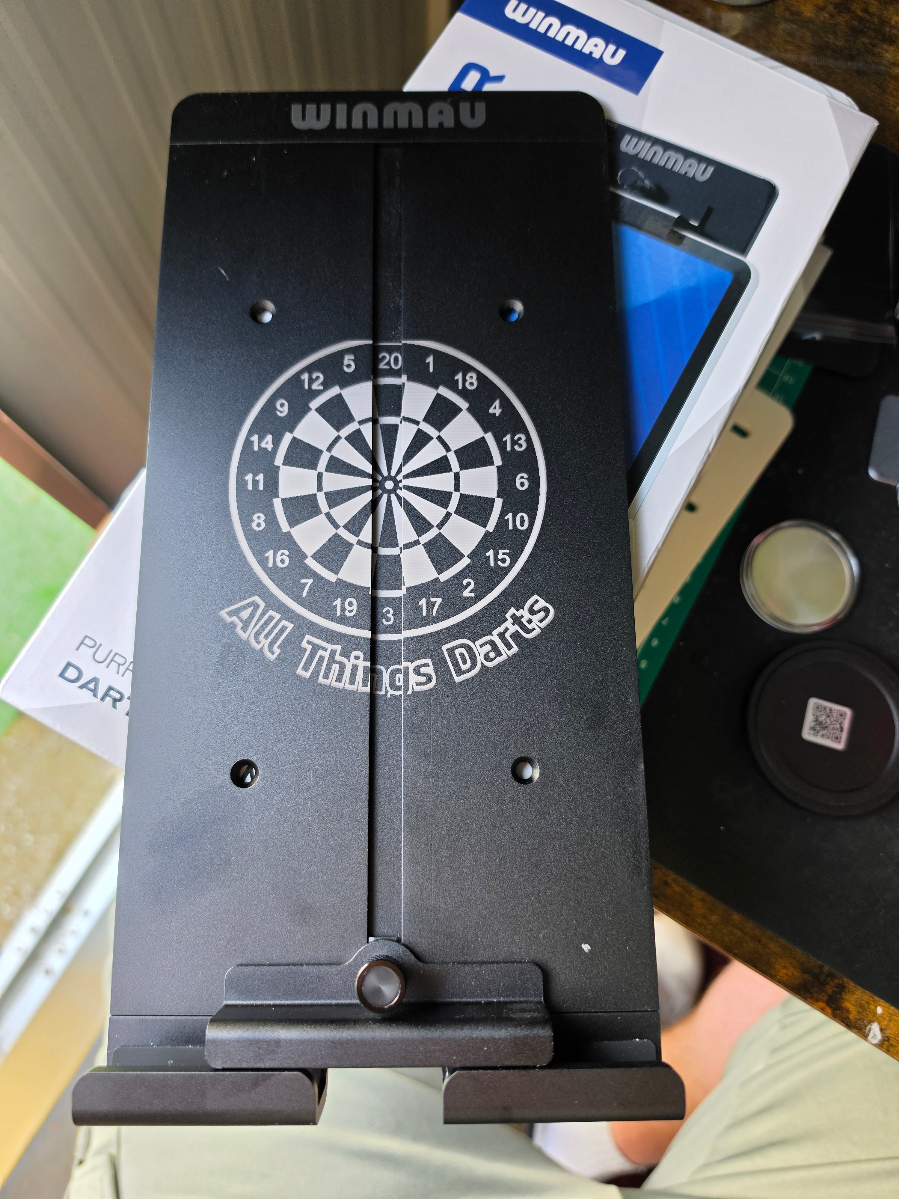 Engraved Winmau device holder
