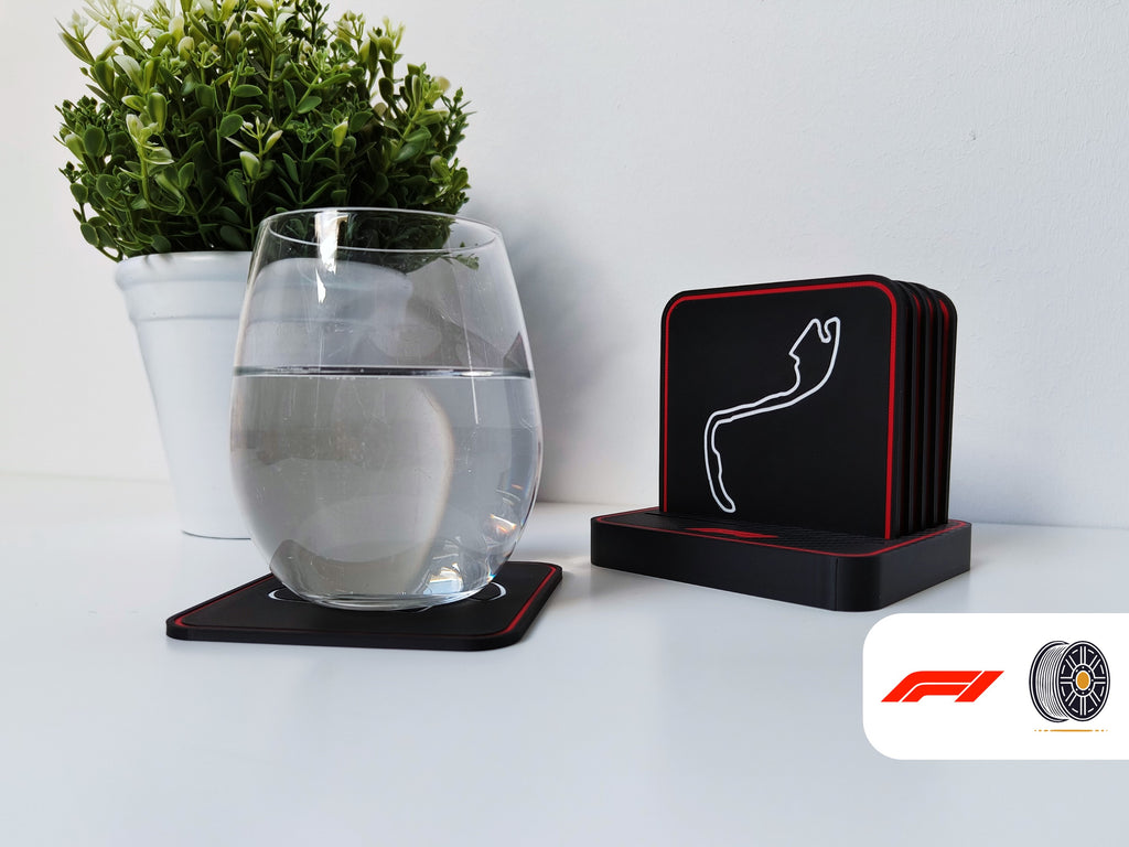 F1 coasters and holder